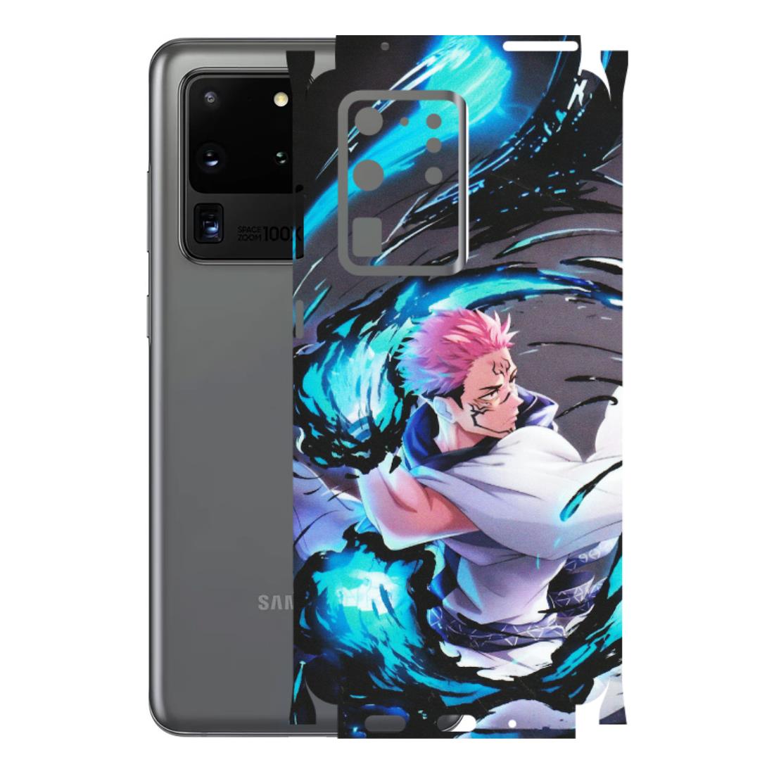 Samsung A/S Series Phone Skins (All Models) - New Jujutsu Kaisen Grey Blue Anime - Matte Finish (M-127) Samsung Galaxy S20 Ultra