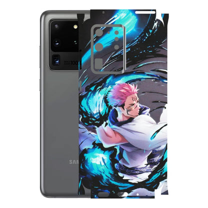 Samsung A/S Series Phone Skins (All Models) - New Jujutsu Kaisen Grey Blue Anime - Matte Finish (M-127) Samsung Galaxy S20 Ultra
