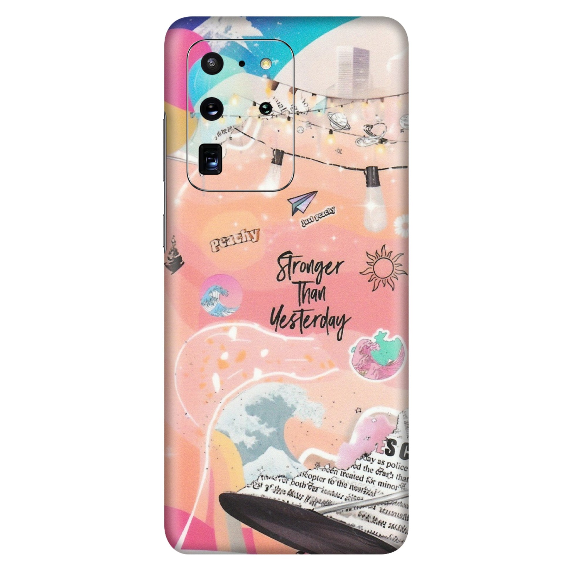 Samsung A/S Series Phone Skins (All Models) - Stronger Then Yesterday - Matte Finish (M-128) Samsung Galaxy S20 Ultra