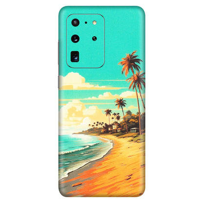 Samsung A/S Series Phone Skins (All Models) - Miami Beach - Matte Finish (M-136) Samsung Galaxy S20 Ultra