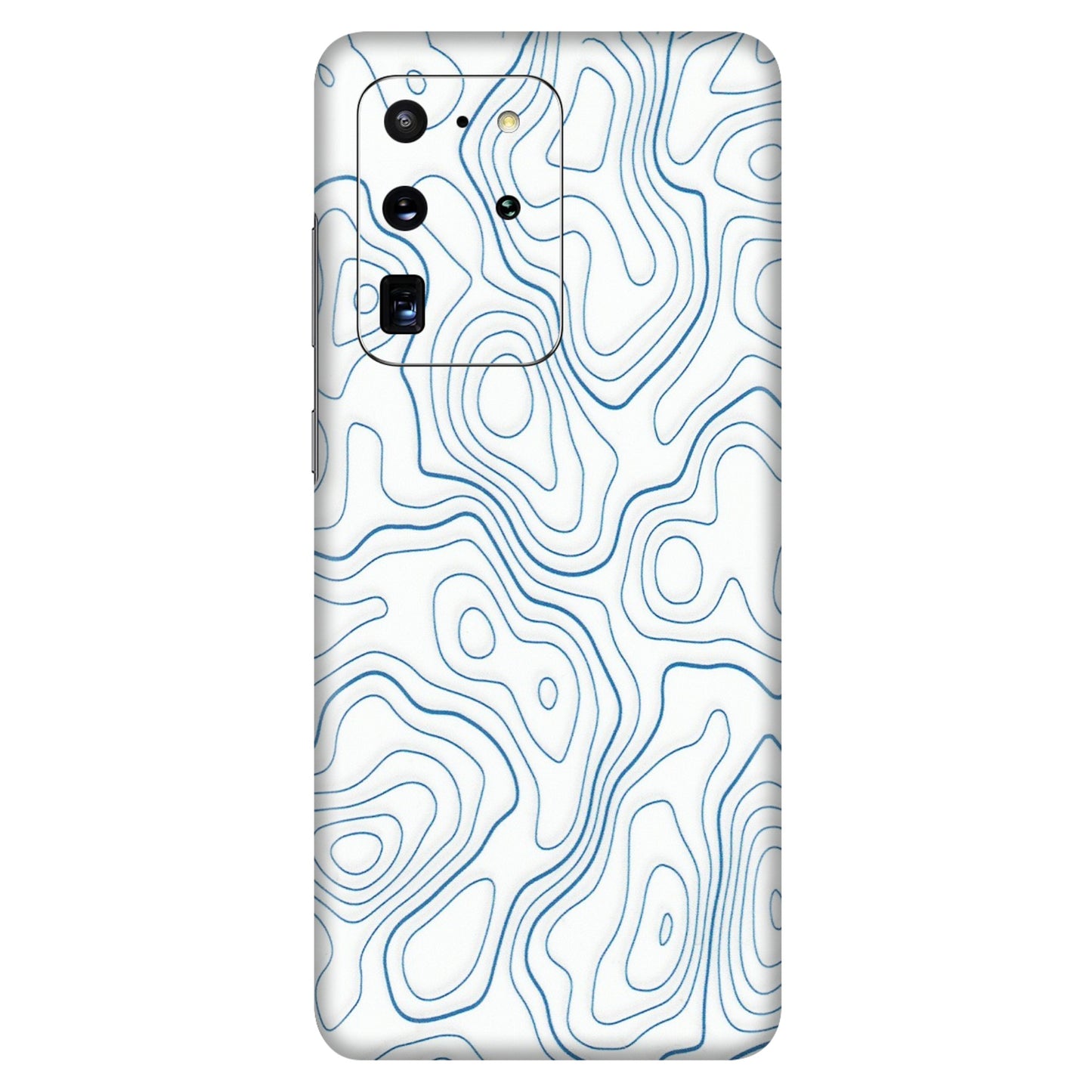 Samsung A/S Series Phone Skins (All Models) - Blue And White Swirls - Matte Finish (M-139) Samsung Galaxy S20 Ultra