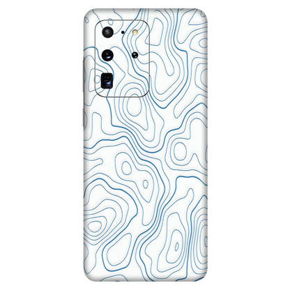 Samsung A/S Series Phone Skins (All Models) - Blue And White Swirls - Matte Finish (M-139) Samsung Galaxy S20 Ultra