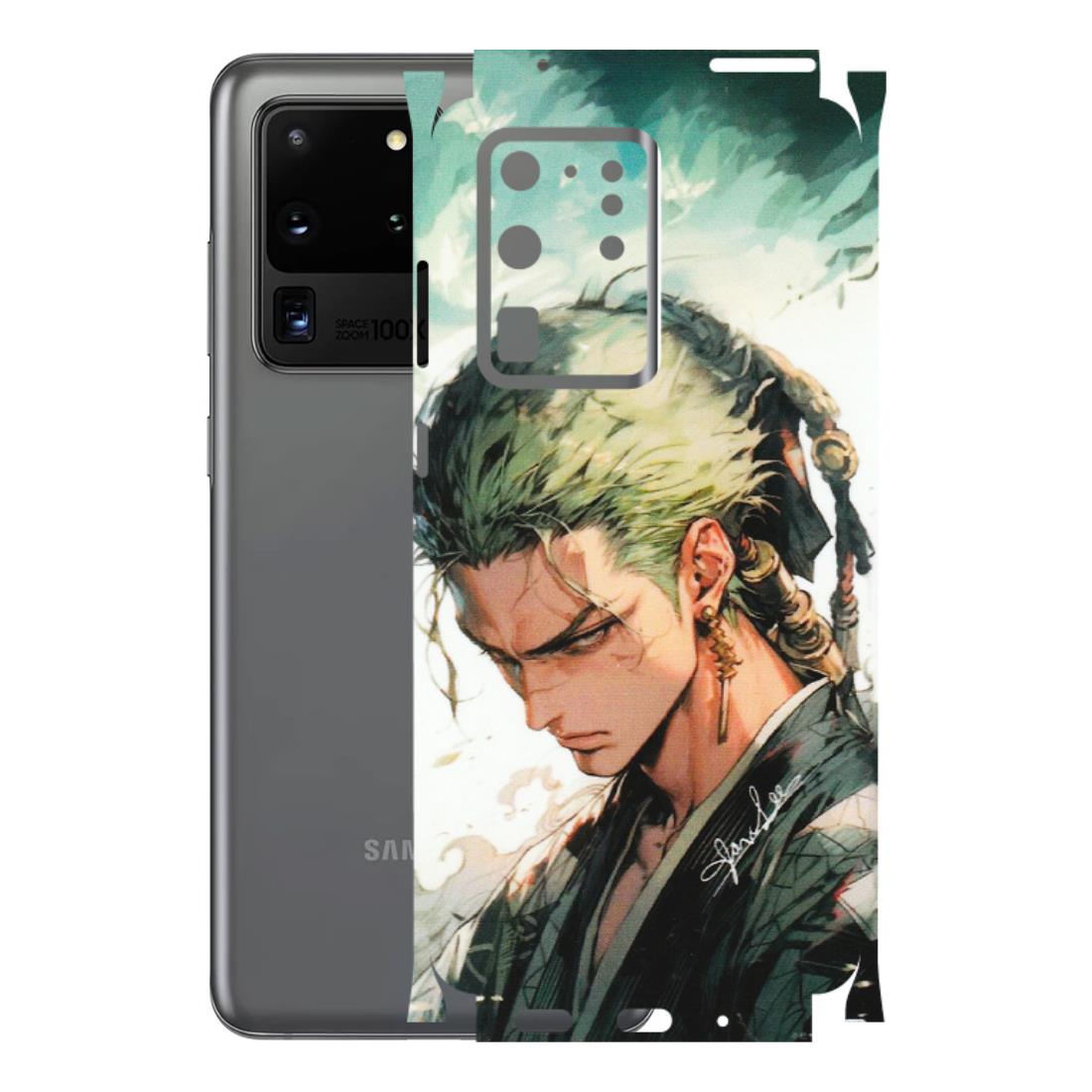 Samsung A/S Series Phone Skins (All Models) - New Roronoa Zoro One Picece Anime - Matte Finish (M-140) Samsung Galaxy S20 Ultra