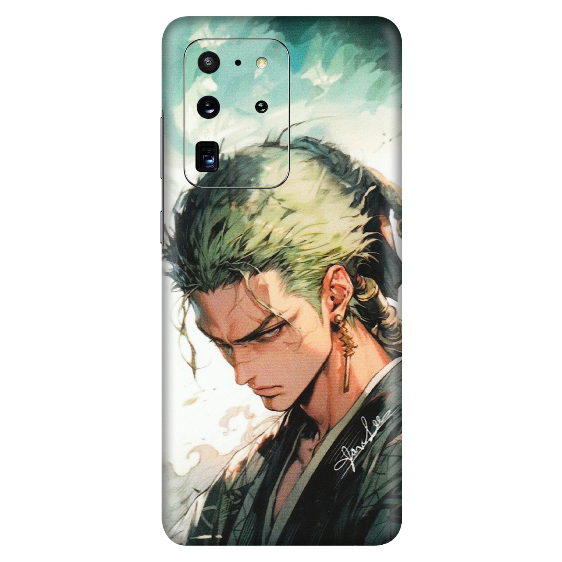 Samsung A/S Series Phone Skins (All Models) - New Roronoa Zoro One Picece Anime - Matte Finish (M-140) Samsung Galaxy S20 Ultra