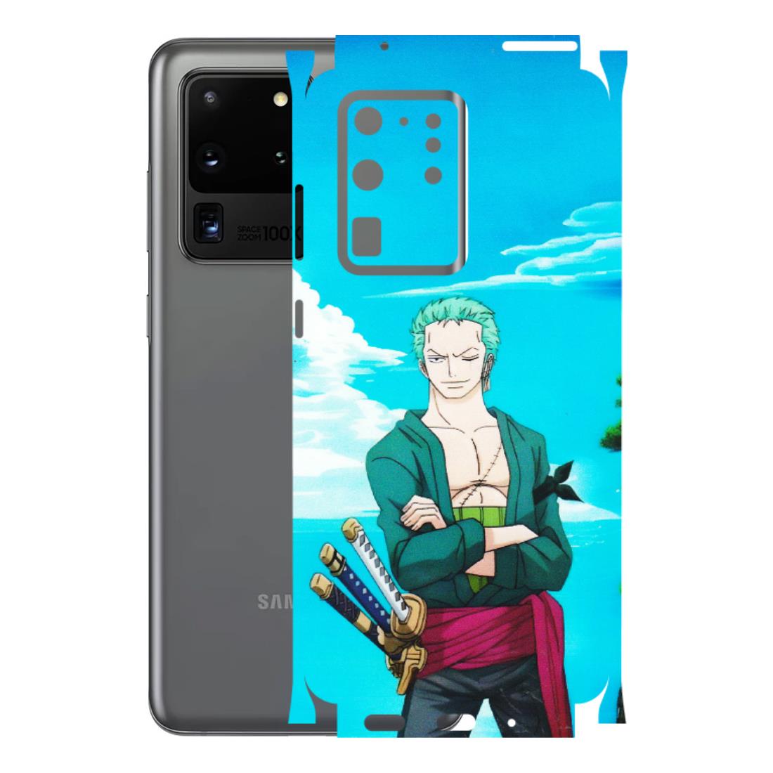Samsung A/S Series Phone Skins (All Models) - Cool Swordman Zoro Anime - Matte Finish (M-143) Samsung Galaxy S20 Ultra