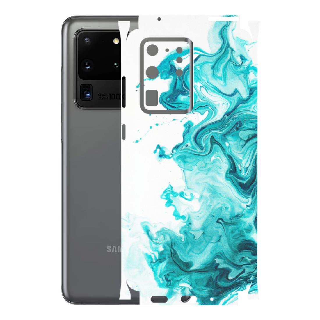 Samsung A/S Series Phone Skins (All Models) - Sky Blue Abstract Colour - Matte Finish (M-146) Samsung Galaxy S20 Ultra