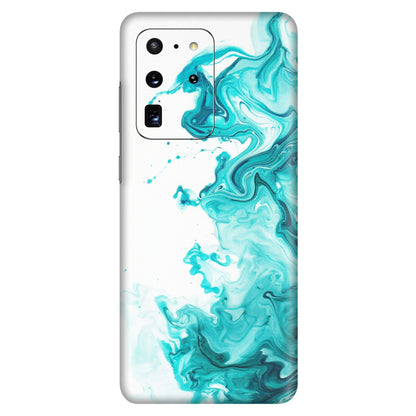 Samsung A/S Series Phone Skins (All Models) - Sky Blue Abstract Colour - Matte Finish (M-146) Samsung Galaxy S20 Ultra
