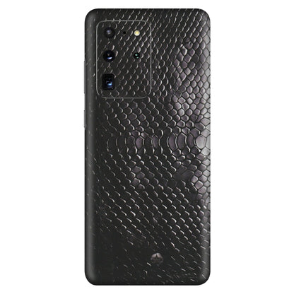 Samsung A/S Series Phone Skins (All Models) - Black Snack Leather - Matte Finish (M-147) Samsung Galaxy S20 Ultra
