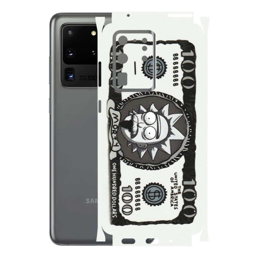 Samsung A/S Series Phone Skins (All Models) - Rick And Morty Hundred Dollar Anime - Matte Finish (M-161) Samsung Galaxy S20 Ultra