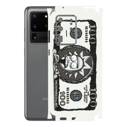 Samsung A/S Series Phone Skins (All Models) - Rick And Morty Hundred Dollar Anime - Matte Finish (M-161) Samsung Galaxy S20 Ultra