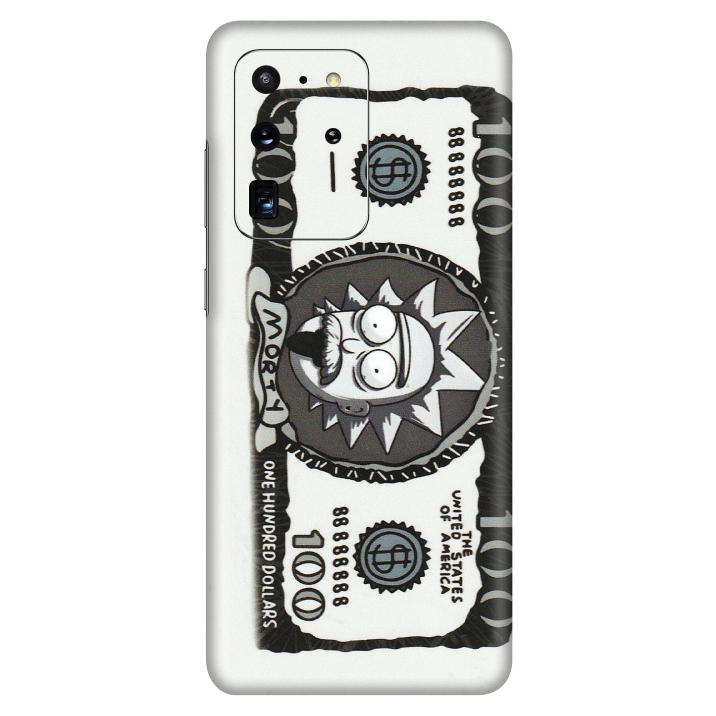Samsung A/S Series Phone Skins (All Models) - Rick And Morty Hundred Dollar Anime - Matte Finish (M-161) Samsung Galaxy S20 Ultra