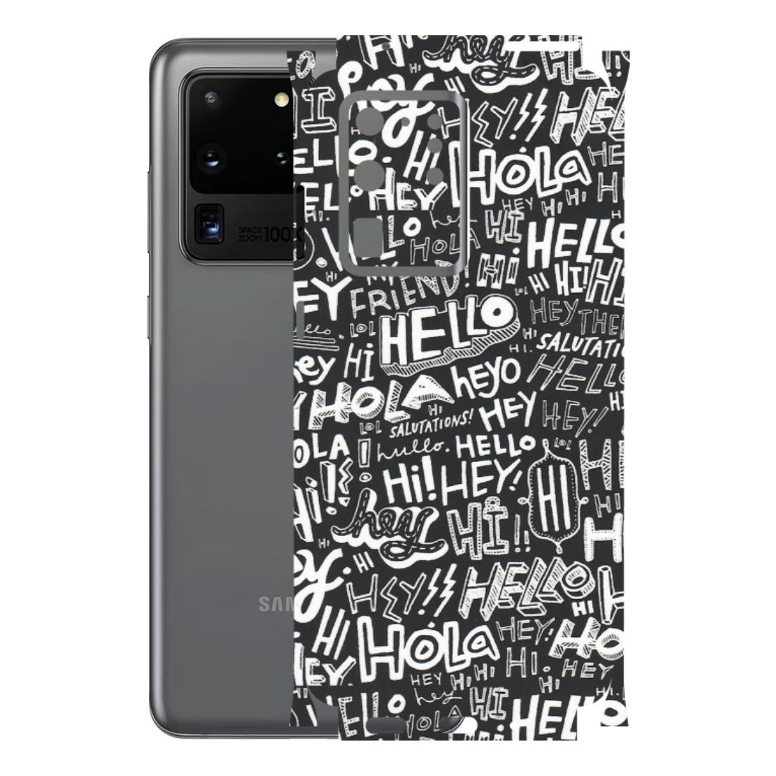 Samsung A/S Series Phone Skins (All Models) - Hi Hello Doodles - Matte Finish (M-25) Samsung Galaxy S20 Ultra