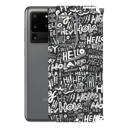 Samsung A/S Series Phone Skins (All Models) - Hi Hello Doodles - Matte Finish (M-25) Samsung Galaxy S20 Ultra