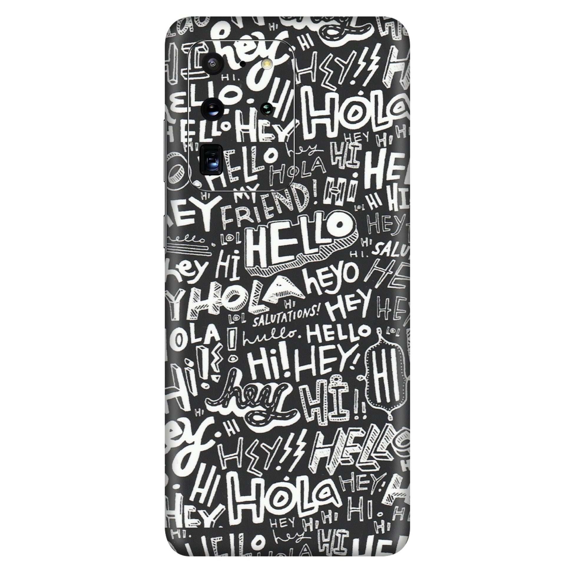 Samsung A/S Series Phone Skins (All Models) - Hi Hello Doodles - Matte Finish (M-25) Samsung Galaxy S20 Ultra