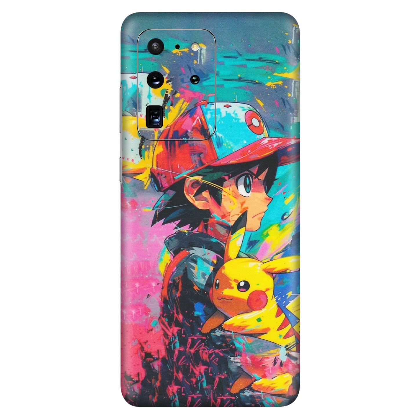 Samsung A/S Series Phone Skins (All Models) - Ash & Pikachu - Matte Finish (M-26) Samsung Galaxy S20 Ultra