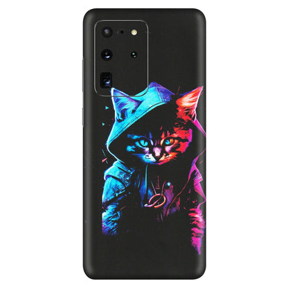 Samsung A/S Series Phone Skins (All Models) - Cyberpunk Cat - Matte Finish (M-45) Samsung Galaxy S20 Ultra