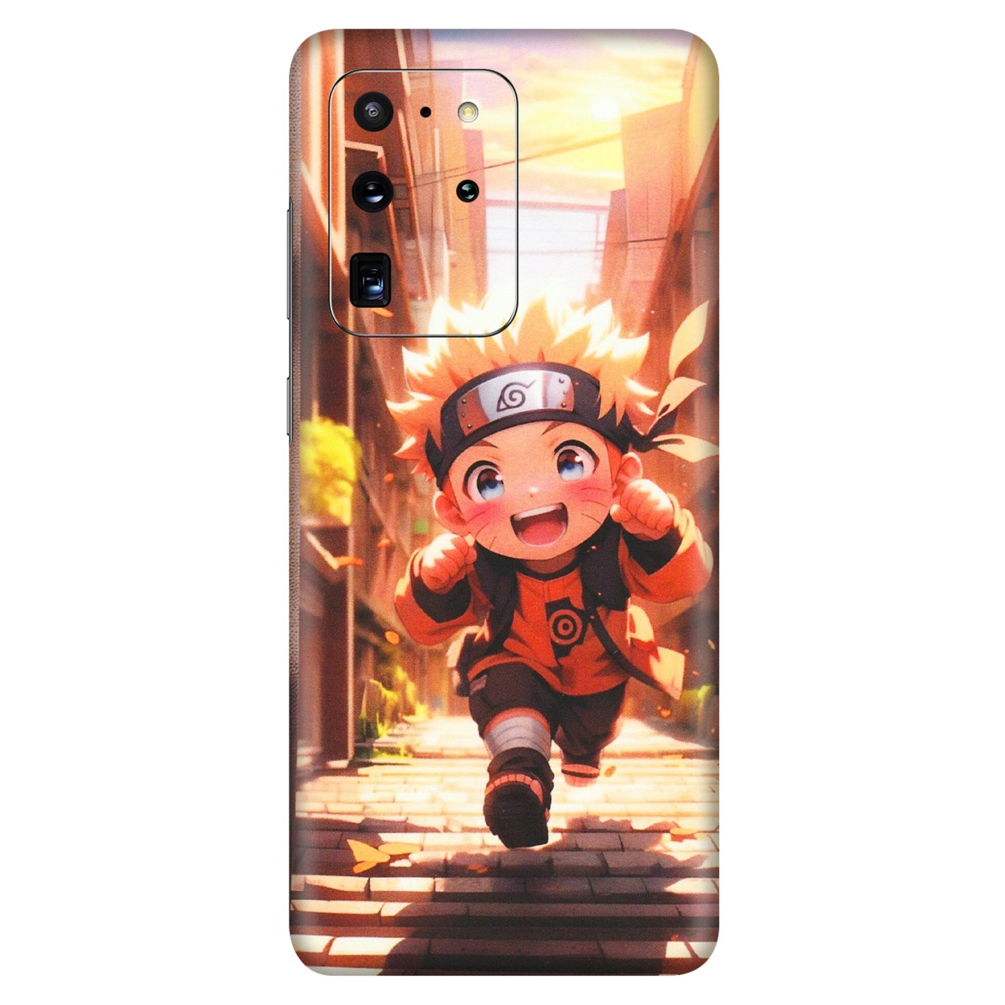 Samsung A/S Series Phone Skins (All Models) - Naruto Cute Toon Running - Matte Finish (M-04) Samsung Galaxy S20 Ultra
