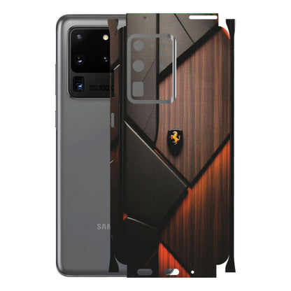 Samsung A/S Series Phone Skins (All Models) - Lambo Beauty Wood Pattern Sober - Matte Finish (M-51) Samsung Galaxy S20 Ultra