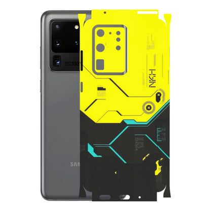 Samsung A/S Series Phone Skins (All Models) - Black Yellow Technica - Matte Finish (M-53) Samsung Galaxy S20 Ultra