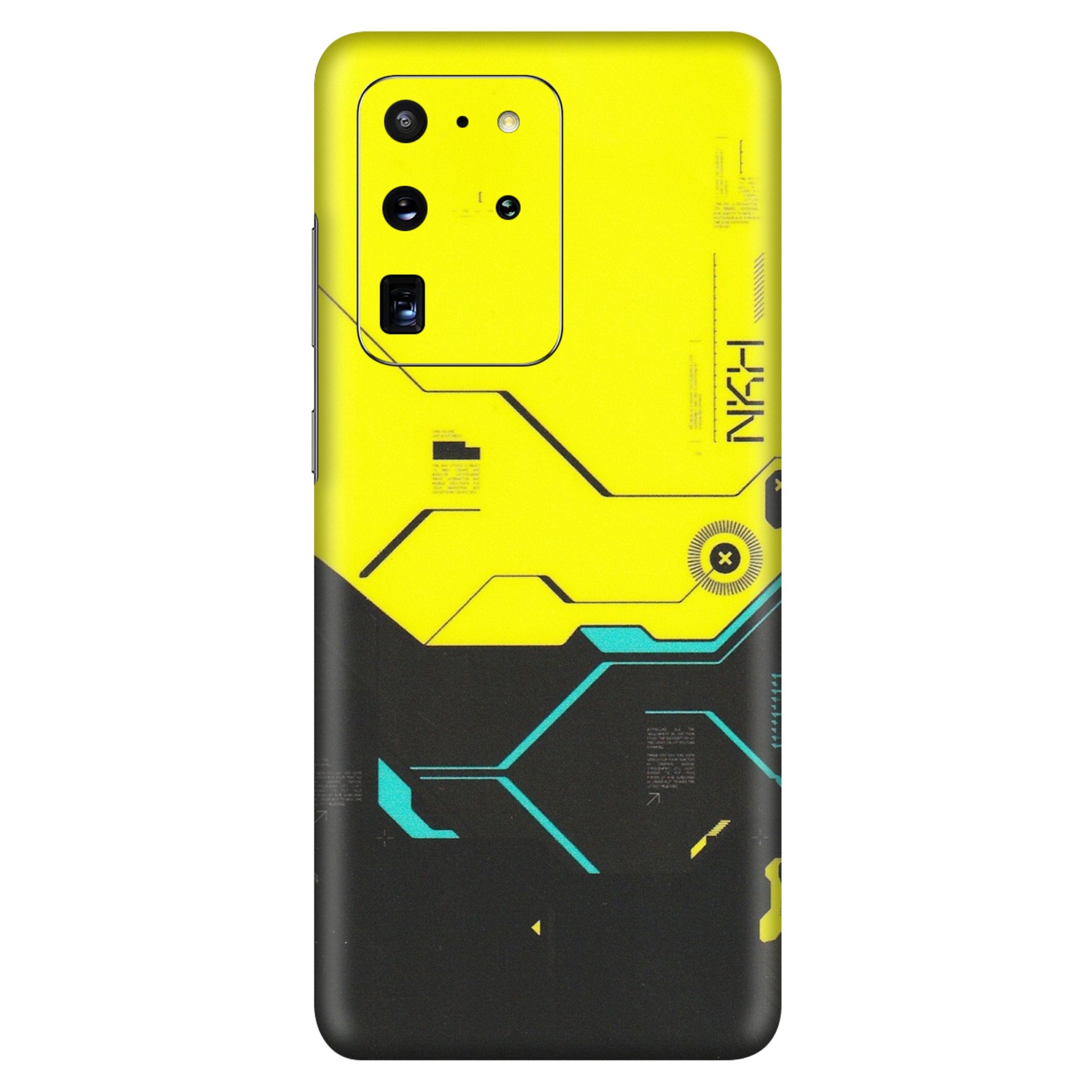 Samsung A/S Series Phone Skins (All Models) - Black Yellow Technica - Matte Finish (M-53) Samsung Galaxy S20 Ultra