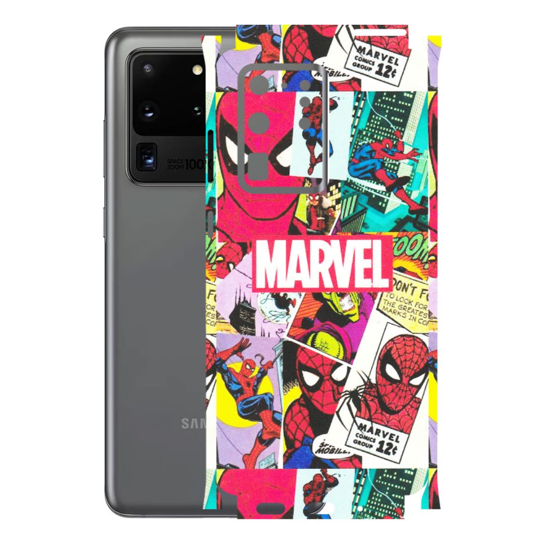 Samsung A/S Series Phone Skins (All Models) - Marvel Comic Spiderman Grafitti - Matte Finish (M-72) Samsung Galaxy S20 Ultra