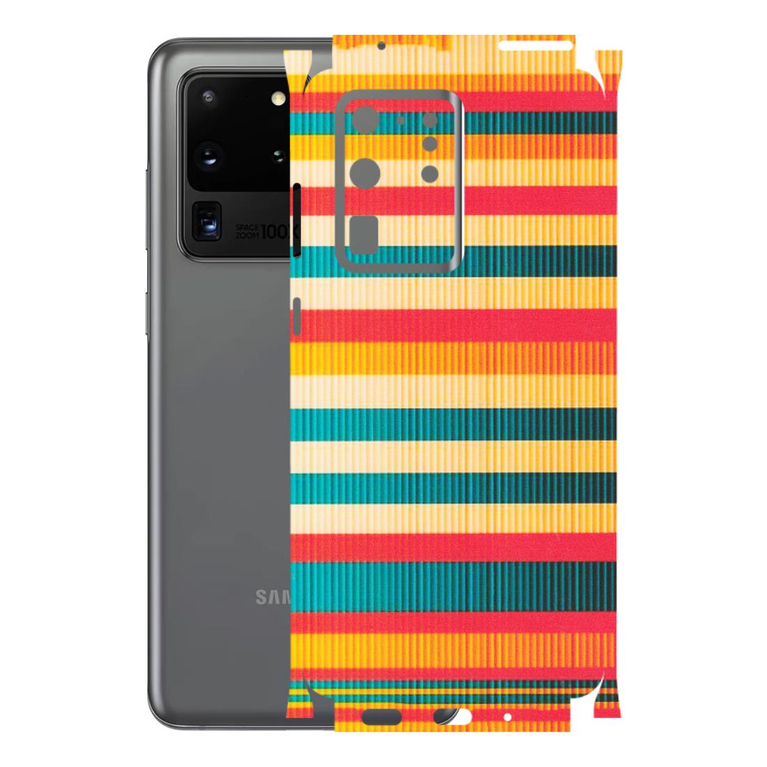 Samsung A/S Series Phone Skins (All Models) - Colourful Stripes Soothing Effect - Matte Finish (M-86) Samsung Galaxy S20 Ultra