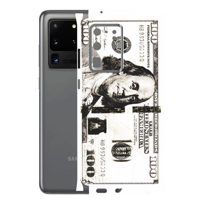 Samsung A/S Series Phone Skins (All Models) - 100 Dollar Currency - Transparent Finish (T-01) Samsung Galaxy S20 Ultra