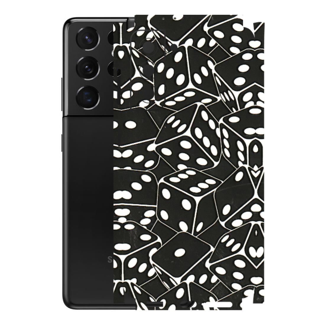 Samsung A/S Series Phone Skins (All Models) - Big Black Dices - 3D Embossed Finish (L-106) Samsung Galaxy S21 5G