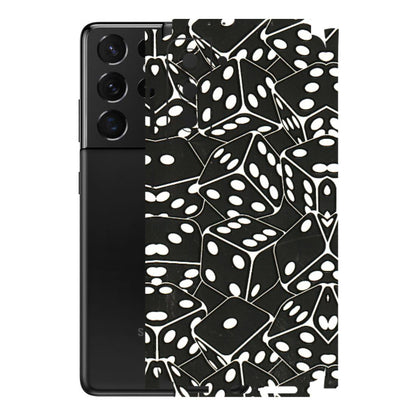 Samsung A/S Series Phone Skins (All Models) - Big Black Dices - 3D Embossed Finish (L-106) Samsung Galaxy S21 5G