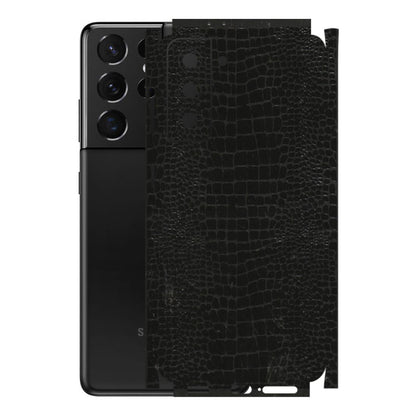 Samsung A/S Series Phone Skins (All Models) - Snake Leather Black - 3D Embossed Finish (L-107) Samsung Galaxy S21 5G