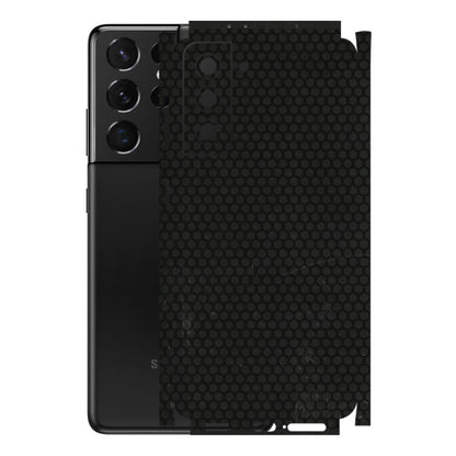Samsung A/S Series Phone Skins (All Models) - Black honeycomb - 3D Embossed Finish (L-114) Samsung Galaxy S21 5G