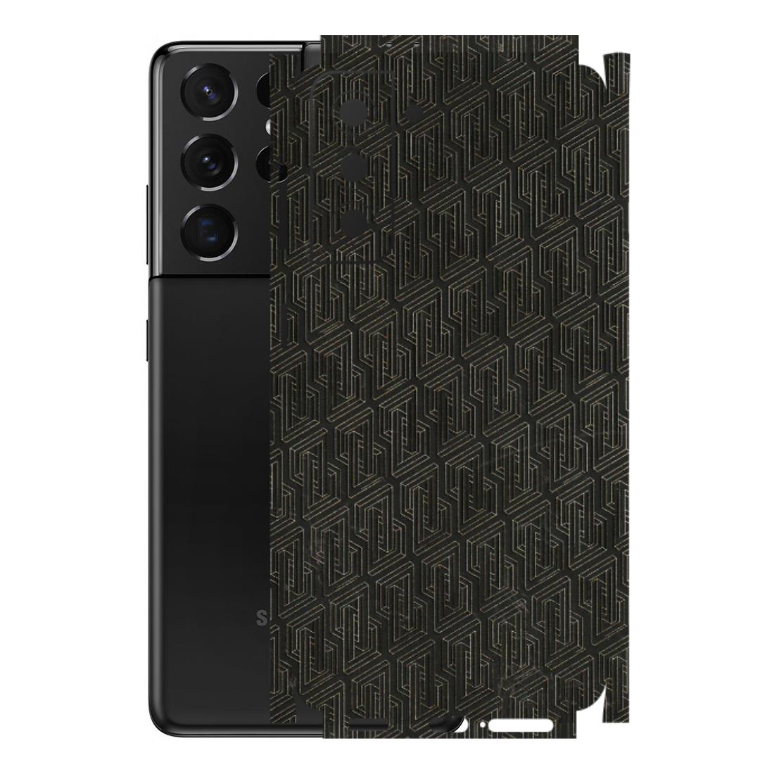 Samsung A/S Series Phone Skins (All Models) - Black Abstract Pattern - 3D Embossed Finish (L-117) Samsung Galaxy S21 5G
