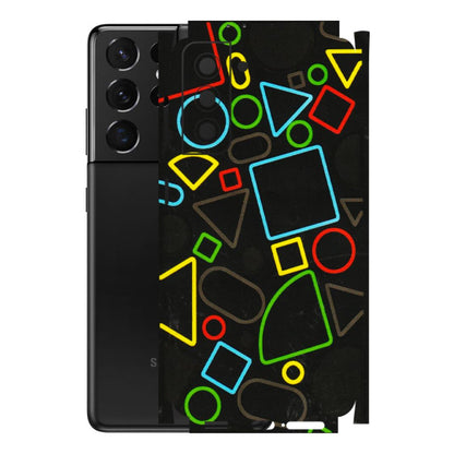 Samsung A/S Series Phone Skins (All Models) - Black Shapes - 3D Embossed Finish (L-131) Samsung Galaxy S21 5G