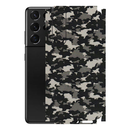 Samsung A/S Series Phone Skins (All Models) - Black/Grey Camoflaunge - 3D Embossed Finish (L-142) Samsung Galaxy S21 5G