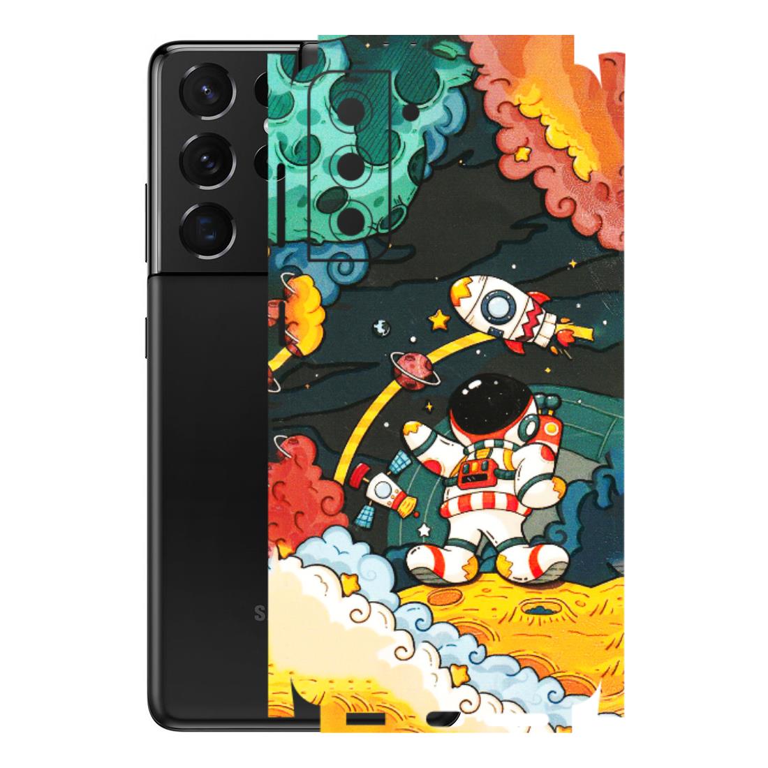 Samsung A/S Series Phone Skins (All Models) - Astronauts & Spaceship - 3D Embossed Finish (L-145) Samsung Galaxy S21 5G