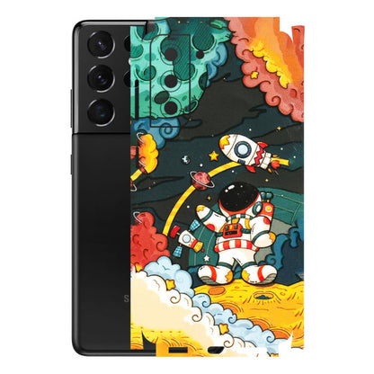 Samsung A/S Series Phone Skins (All Models) - Astronauts & Spaceship - 3D Embossed Finish (L-145) Samsung Galaxy S21 5G