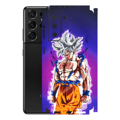 Samsung A/S Series Phone Skins (All Models) - Goku Purple Anime - 3D Embossed Finish (L-147) Samsung Galaxy S21 5G
