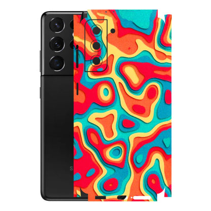 Samsung A/S Series Phone Skins (All Models) - Abstract Swirl - 3D Embossed Finish (L-150) Samsung Galaxy S21 5G