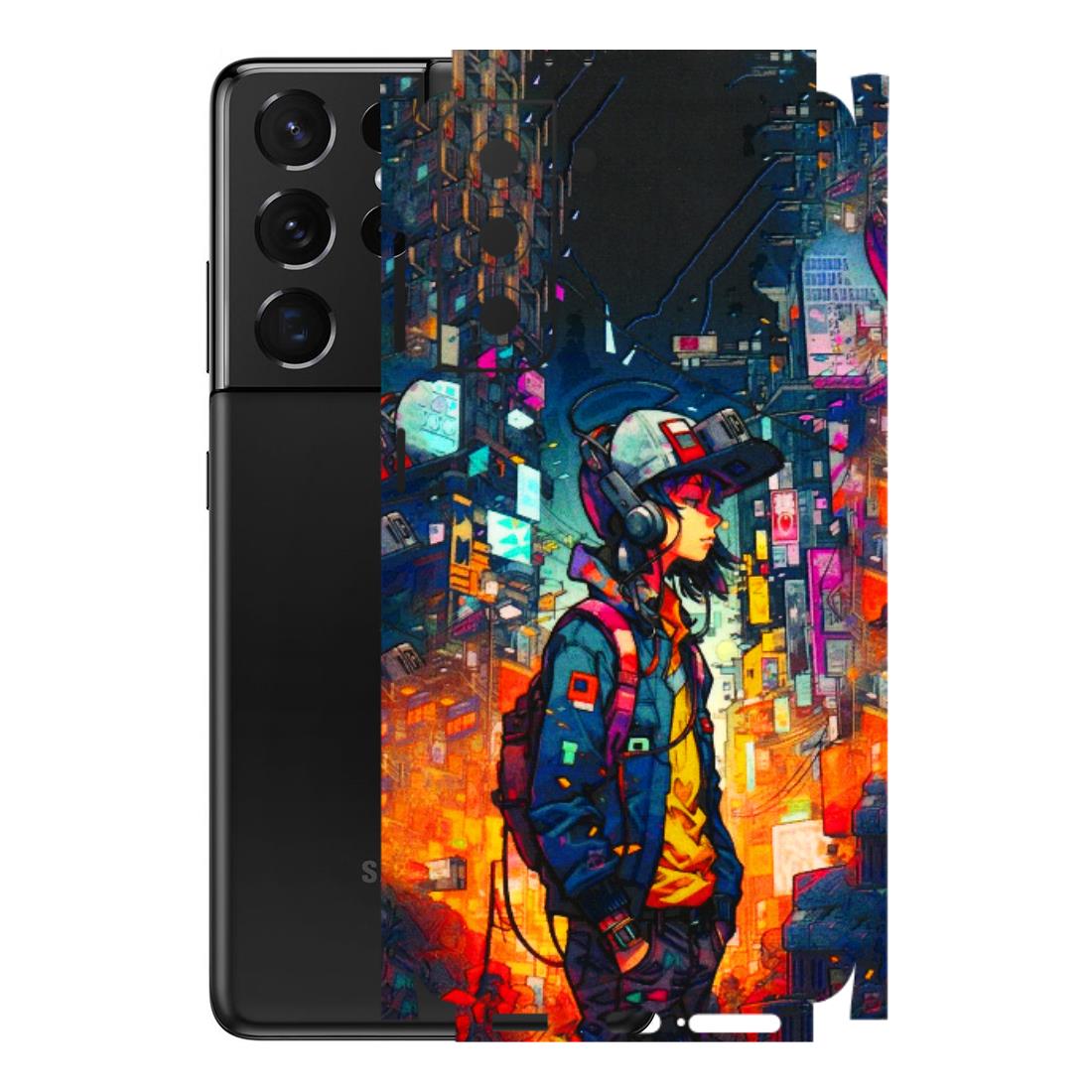 Samsung A/S Series Phone Skins (All Models) - Street Anime Guy - 3D Embossed Finish (L-158) Samsung Galaxy S21 5G
