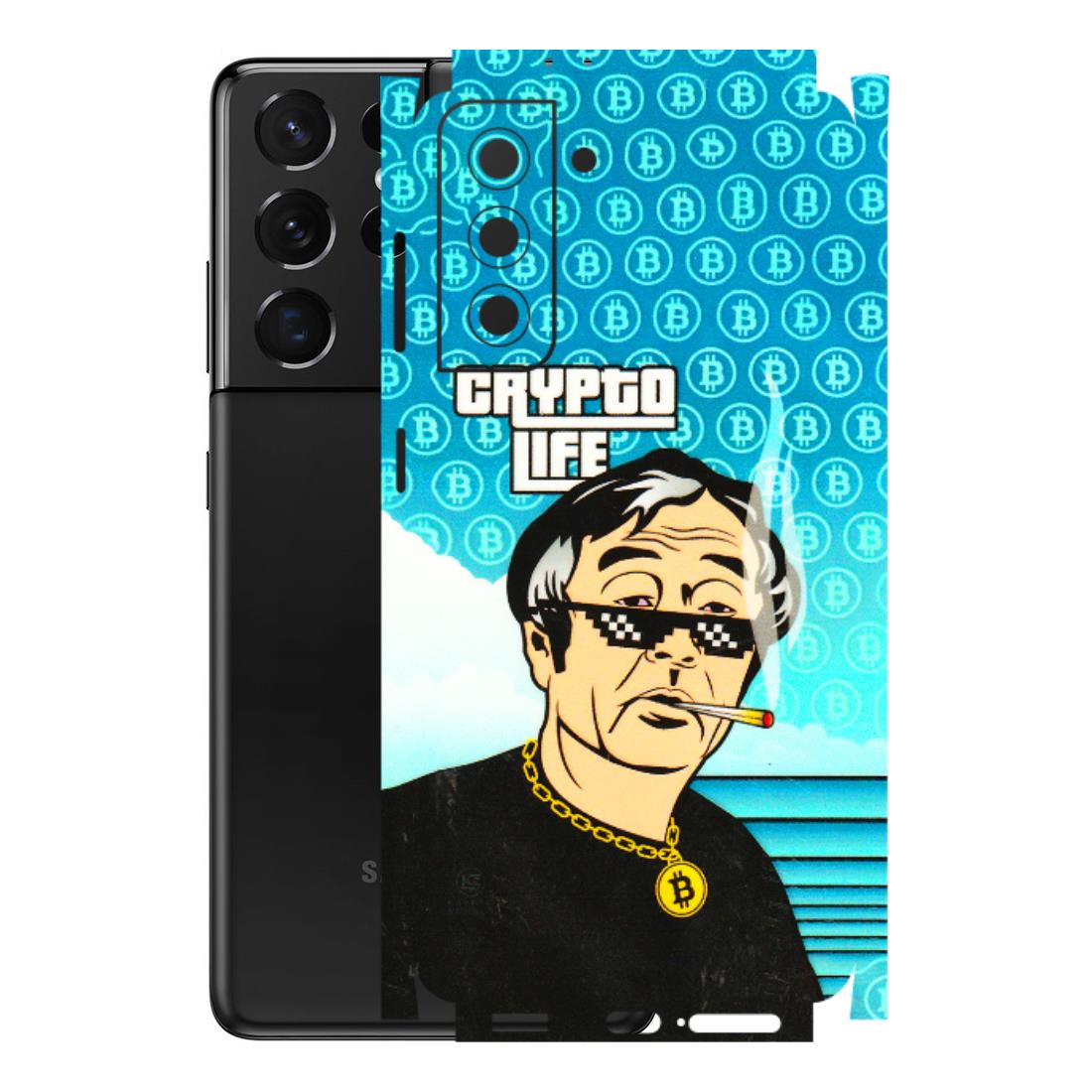 Samsung A/S Series Phone Skins (All Models) - Crypto Thug Life - 3D Embossed Finish (L-179) Samsung Galaxy S21 5G
