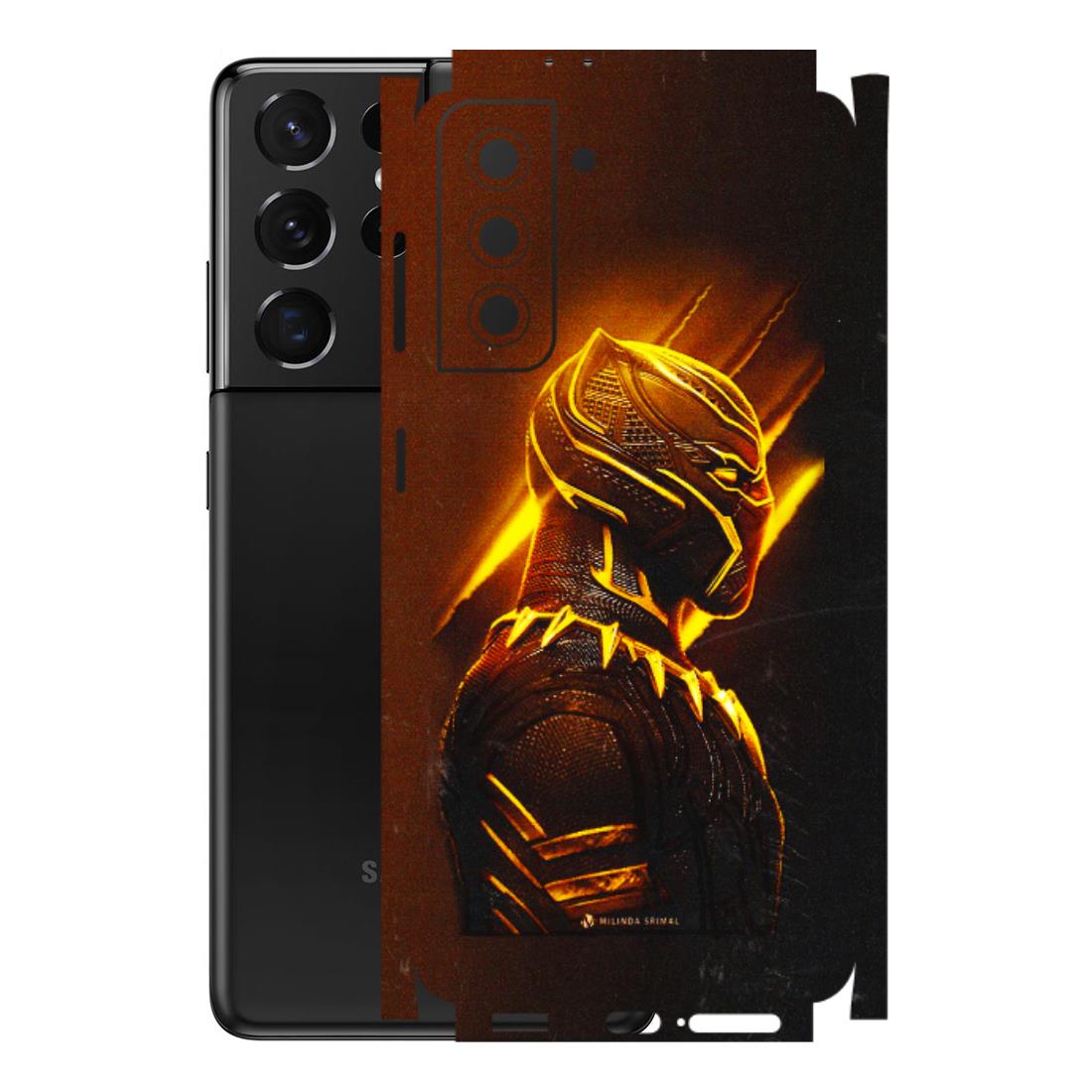 Samsung A/S Series Phone Skins (All Models) - Gold Black Panther - 3D Embossed Finish (L-181) Samsung Galaxy S21 5G