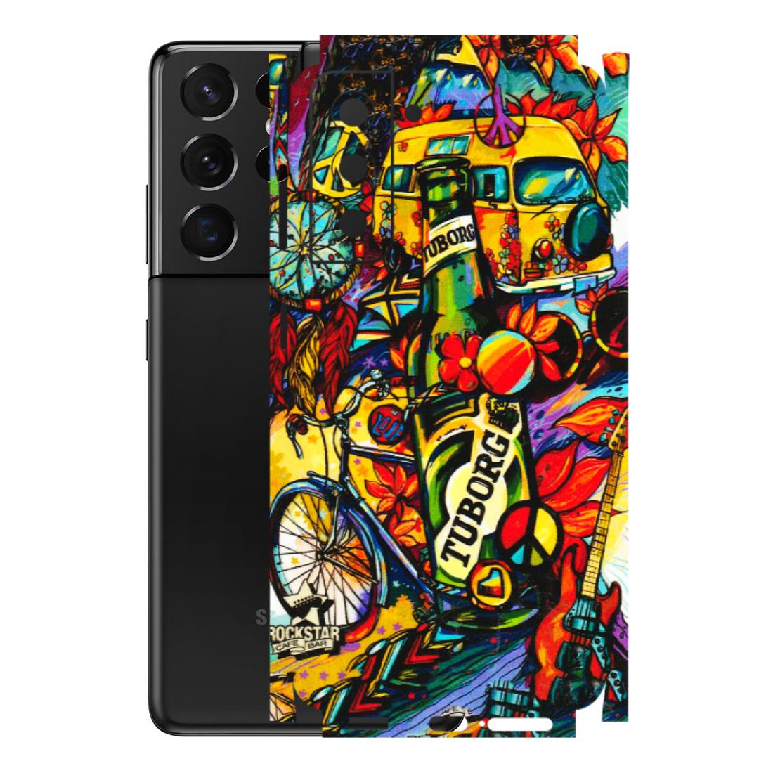 Samsung A/S Series Phone Skins (All Models) - Cool Beer Bottle - 3D Embossed Finish (L-193) Samsung Galaxy S21 5G