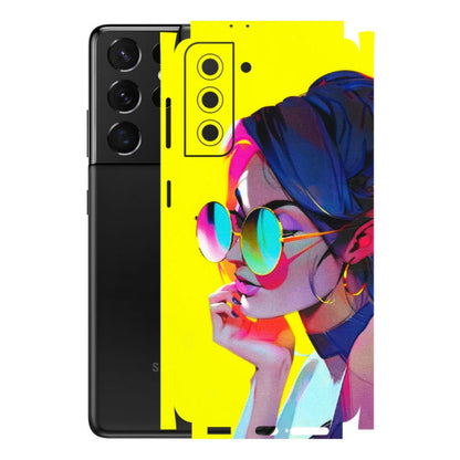 Samsung A/S Series Phone Skins (All Models) - Bold Stylish Girl - 3D Embossed Finish (L-222) Samsung Galaxy S21 5G