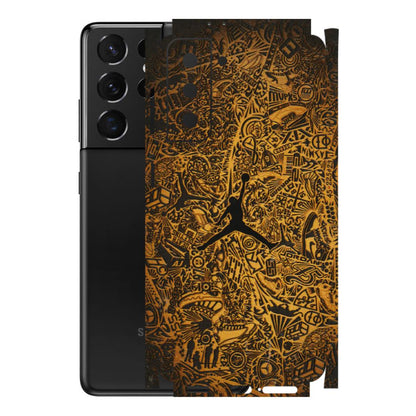 Samsung A/S Series Phone Skins (All Models) - Premium Gold Basketball Player - 3D Embossed Finish (L-236) Samsung Galaxy S21 5G