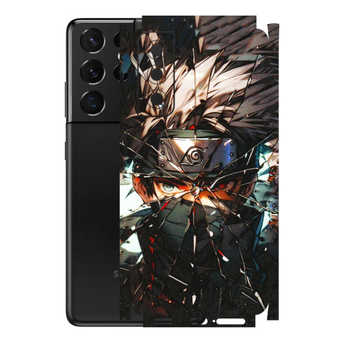 Samsung A/S Series Phone Skins (All Models) - Kakashi Shattered Glass Effect - 3D Embossed Finish (L-237) Samsung Galaxy S21 5G