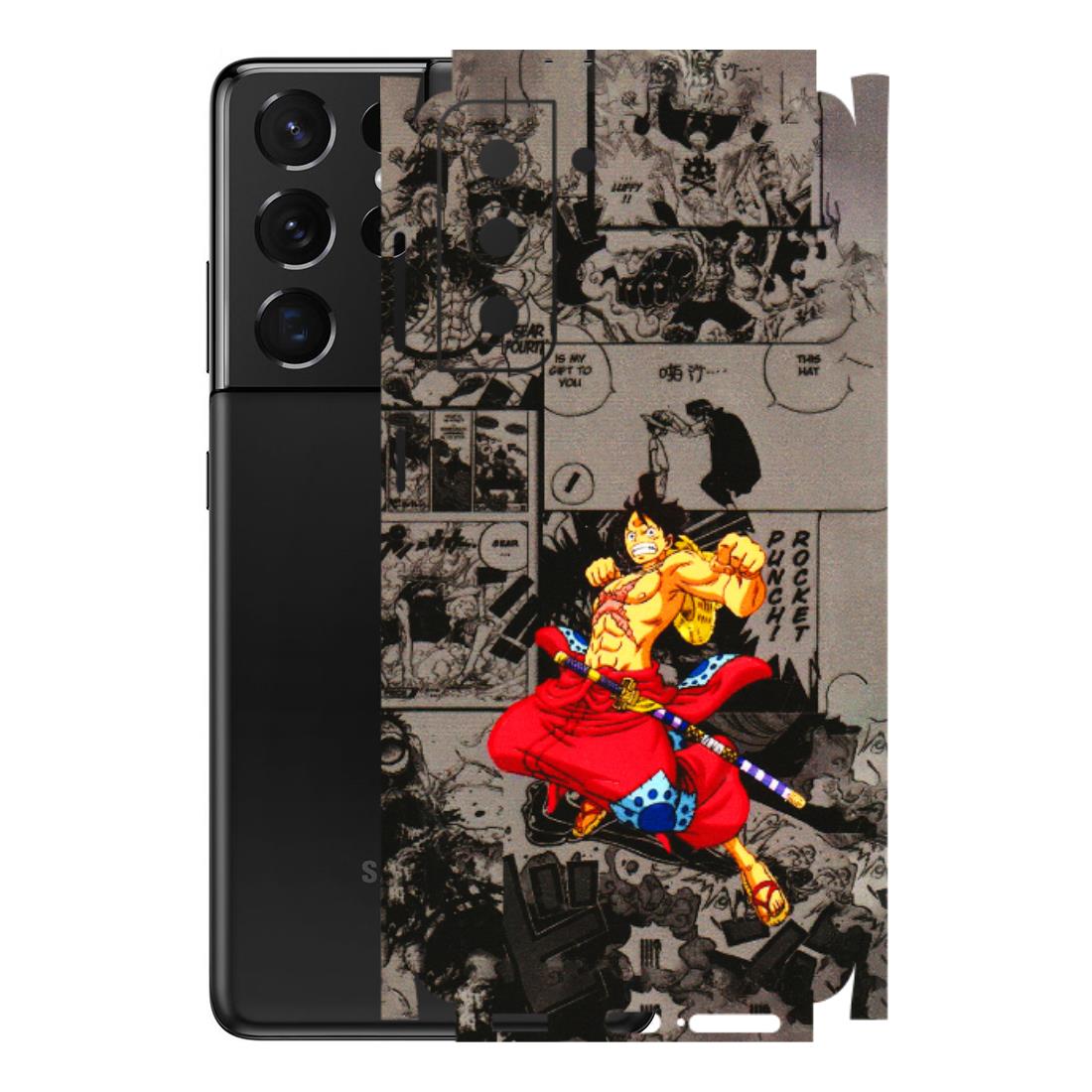Samsung A/S Series Phone Skins (All Models) - One Piece Rocket Punch Manga - 3D Embossed Finish (L-25) Samsung Galaxy S21 5G