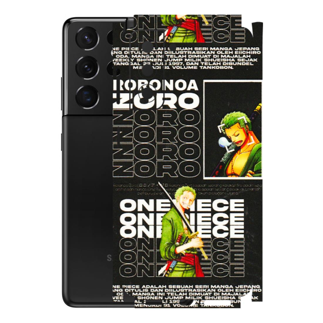Samsung A/S Series Phone Skins (All Models) - One Piece Zoro - 3D Embossed Finish (L-250) Samsung Galaxy S21 5G