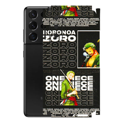 Samsung A/S Series Phone Skins (All Models) - One Piece Zoro - 3D Embossed Finish (L-250) Samsung Galaxy S21 5G