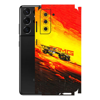 Samsung A/S Series Phone Skins (All Models) - AMG Car Speed Cover - 3D Embossed Finish (L-256) Samsung Galaxy S21 5G