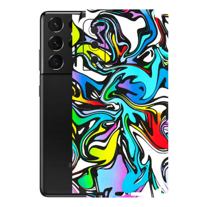 Samsung A/S Series Phone Skins (All Models) - Abstract Colour Paints - 3D Embossed Finish (L-271) Samsung Galaxy S21 5G